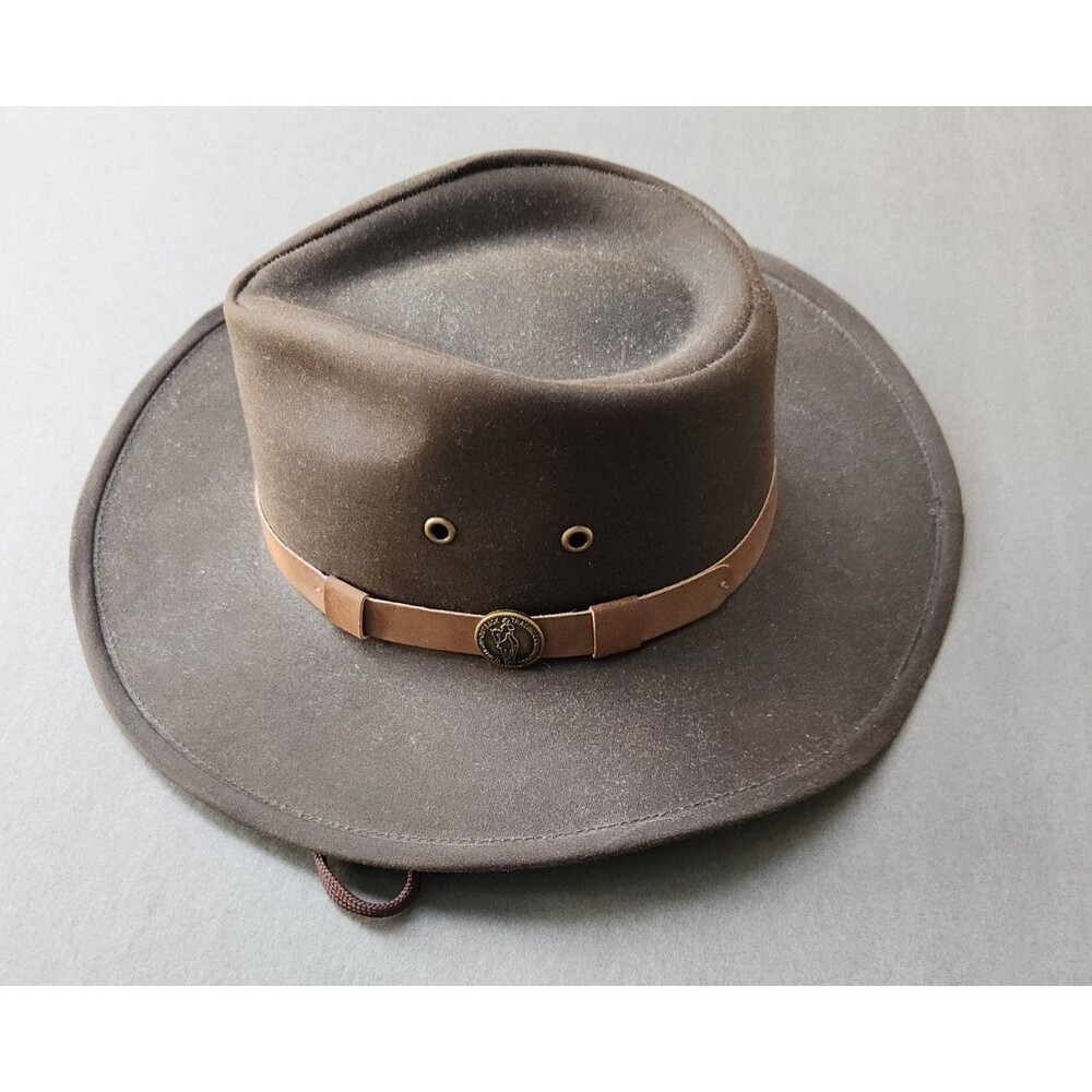 Outback Trading Company Men's Kodiak Brown Oilskin Hat 1480-BRN